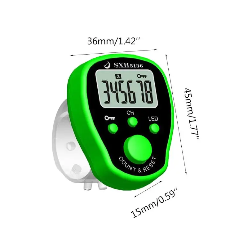 5 ช่อง LCD Finger Counter สำหรับ Lab กีฬากิจกรรม Golf Bar คอนเสิร์ต Drop Shipping