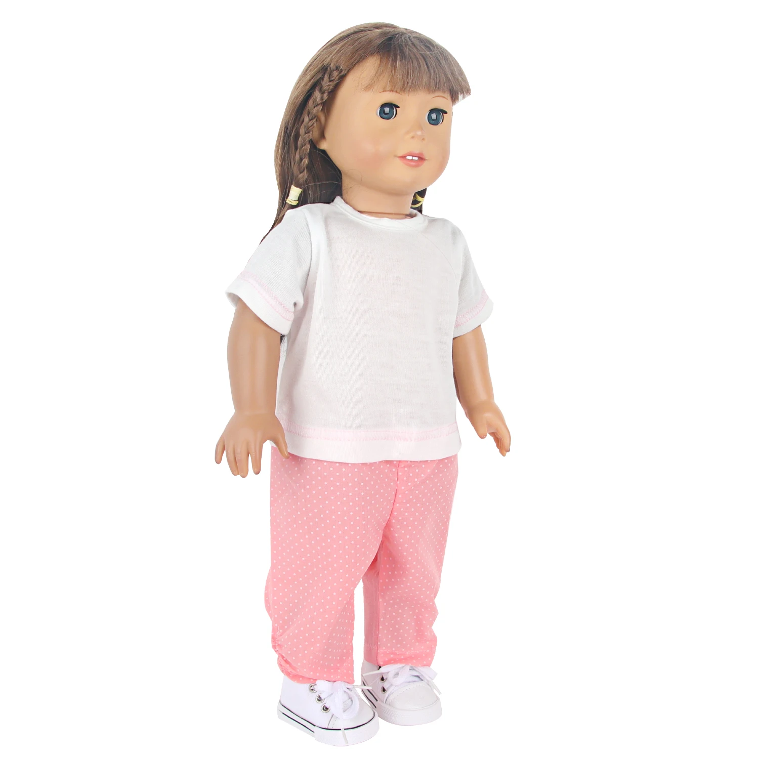 18 Inch American Doll Clothes Mix & Match Outfits, Rainbow Dress, Hoodie Jacket & Casual Tops for 43cm Reborn Baby Girl Dolls
