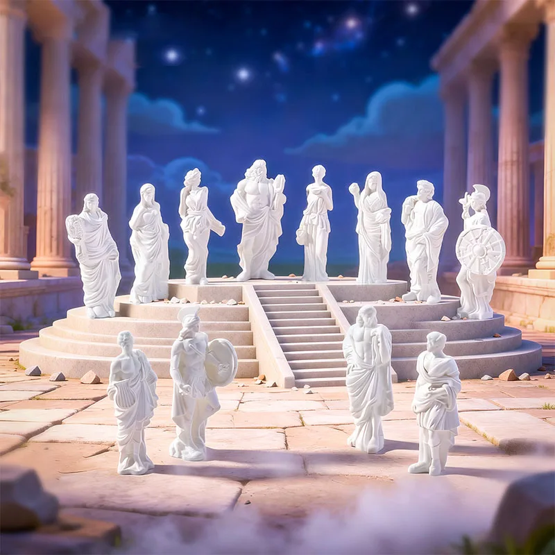 12pcs Olympian Gods Figurines Rome Temple Greek Pantheon Gods Statue Disciples Christian Catholic Apostles Decor