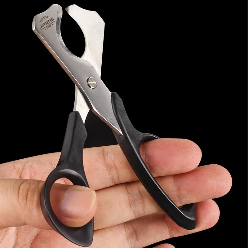 

Stainless Steel Double Blade Cigar Cutter Sharp Portable Travel Scissors for Cigar Accessories