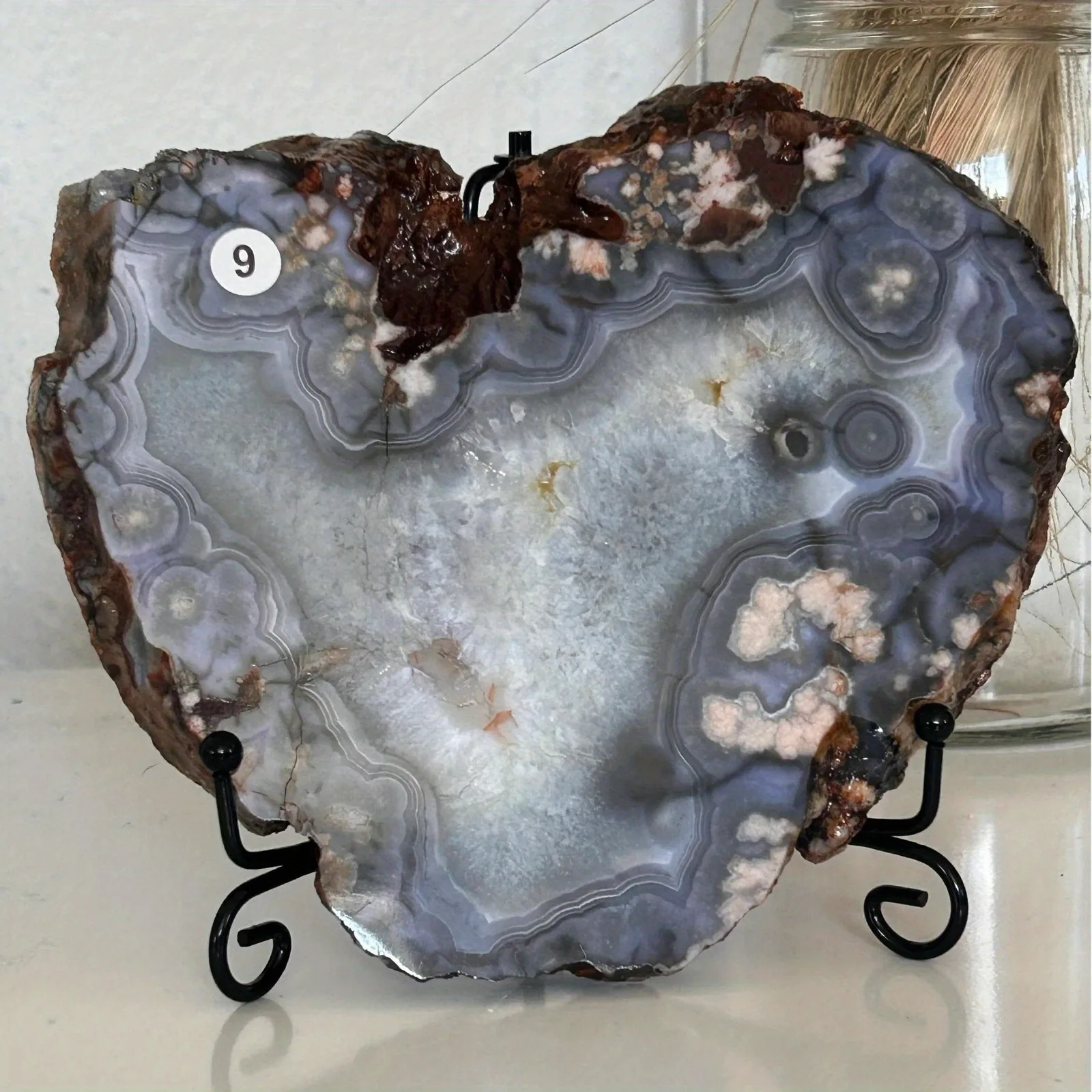 1pc Irregular Blue Cherry Sakura Slices - Home Decor Table Coasters - Stone Collection Selection - Perfect Gift for Festivals - view 5