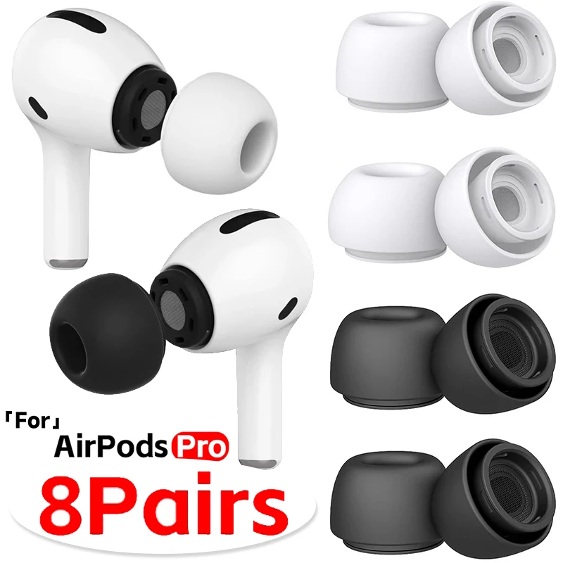 Penutup telinga silikon lembut, earbud pelindung Airpods Pro 1/2 dengan lubang pengurangan kebisingan, bantalan telinga untuk Apple Air Pods Pro