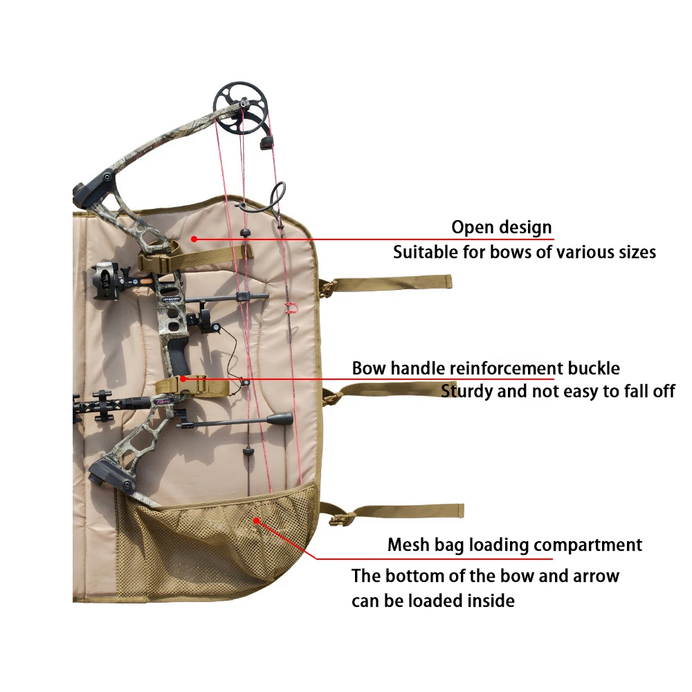 Hunting compound bow backpack, pulley bow shoulder large capacity backpack, outdoor archery tool loading