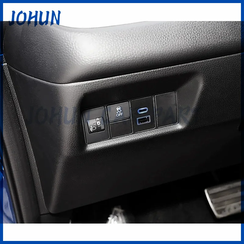 Picture 4: Quick Car Charger Dual USB QC3.0 Type C PD Interface Socket Auto Phone Fast Charging Adapter Button For Honda CRV BREEZE Civic