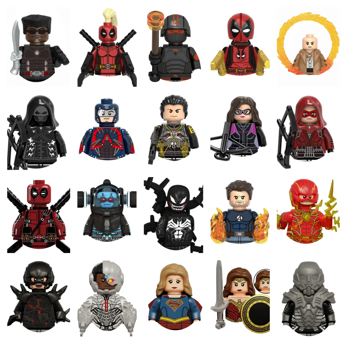 HOT Brick Game Toy Marvel anime characters Deadpool Super Hero mini brick toys children adult building blocks puzzle toys