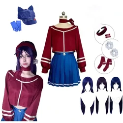Miside Crazy Mita Cosplay Game Cosplay Costume Wig Roleplay Women Primary Yandere Outfit Electronic Girlfriend Play