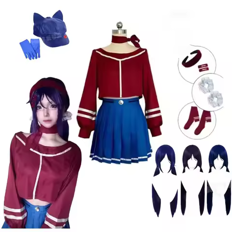 Miside Crazy Mita Cosplay Game Cosplay Costume Wig Roleplay Women Primary Yandere Outfit Electronic Girlfriend Play