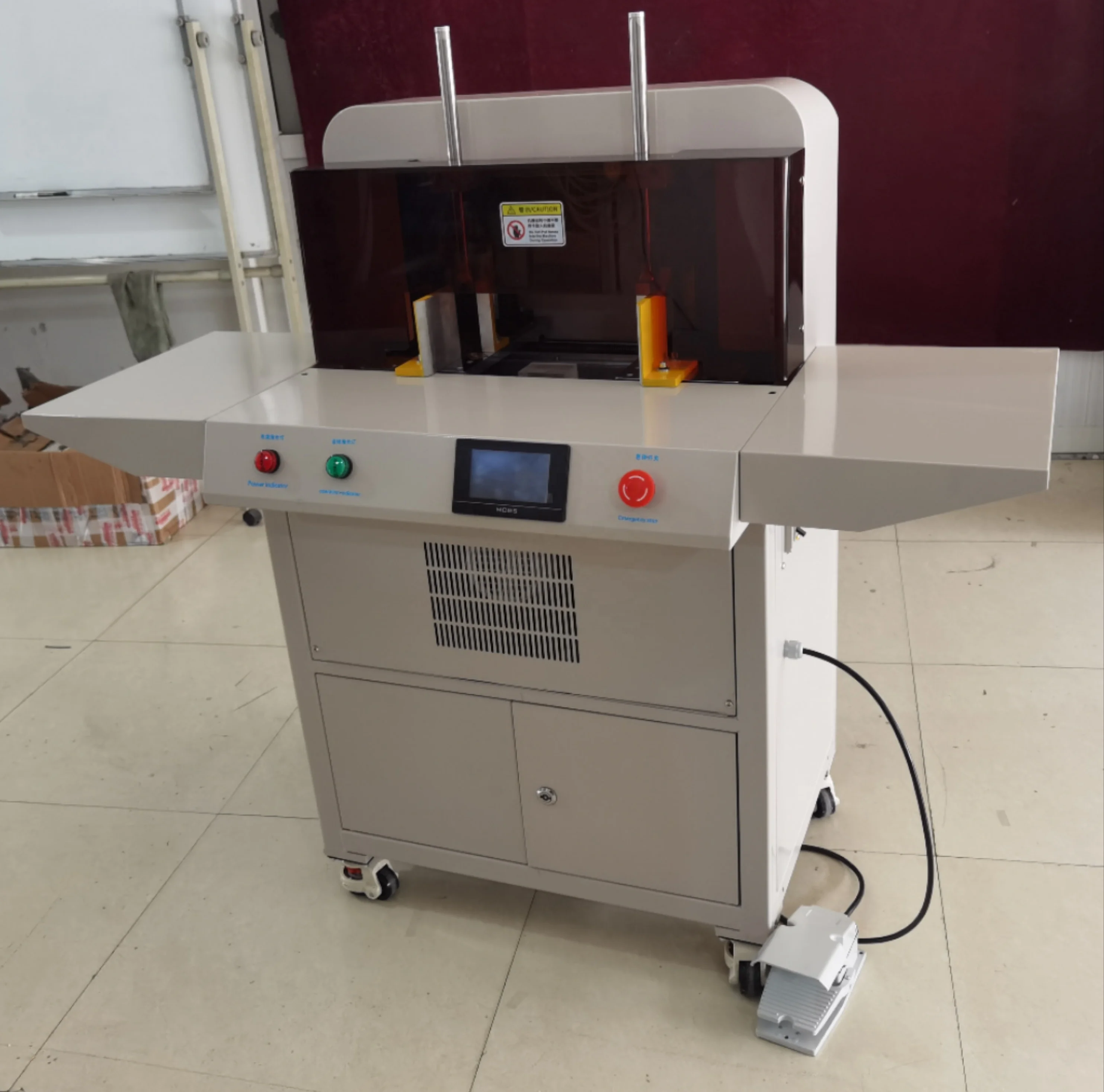 DH-100 Double Head Round Corner Paper Cutting Machine For Book And PVC With Omron PLC Motor Essential For Printing Shops