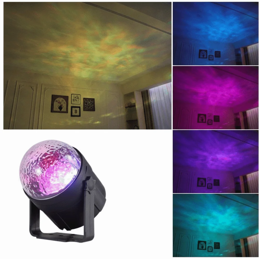 Wedding Decor RGB LED Stage Disco Light Creative Colorful Lights Laser Show Lamp with Bracket Mini Rotating DJ Ball Karaoke Club