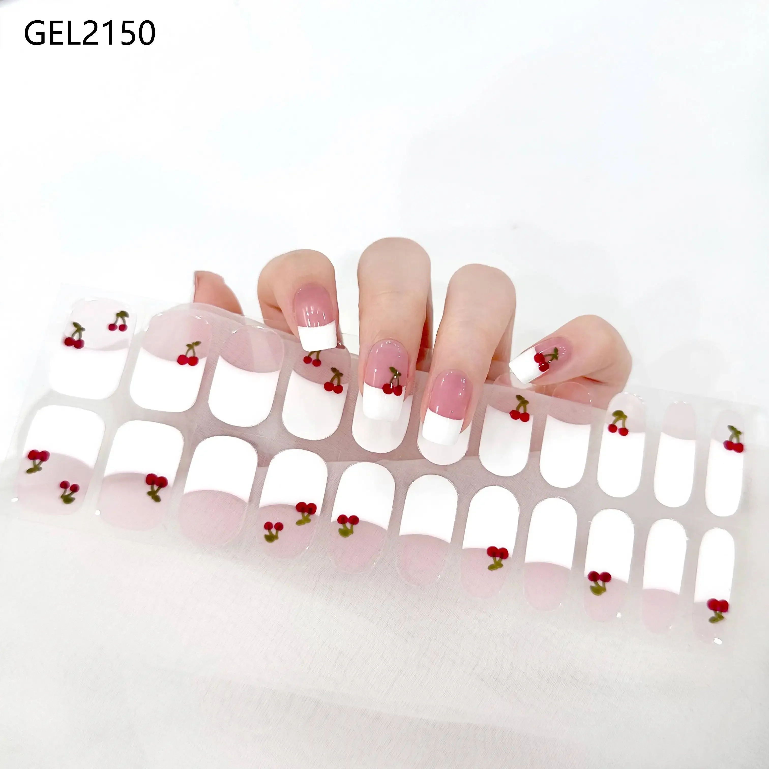 22Tips Ins Nail Enhancement Phototherapy Gel Paste Non Baking Lamp Nail Sticker 3D Decals Full Cover Design DIY Manicure Set