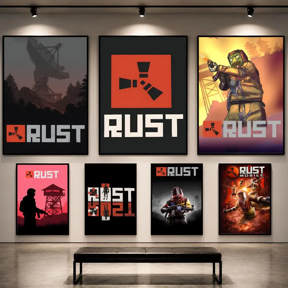 Game Rust Survival Poster Pop Wall Art PP Decorative Water-Resistant Print Apartment Dorm Office Room Decor Gift