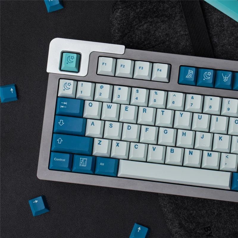 Imagem -02 - Dye Sublimation Gmk Nightlight Keycaps Perfil Cereja Pbt 23 129 Chaves Barra de Espaço 6.25u 1.75u Shift 2u Teclado Mecânico