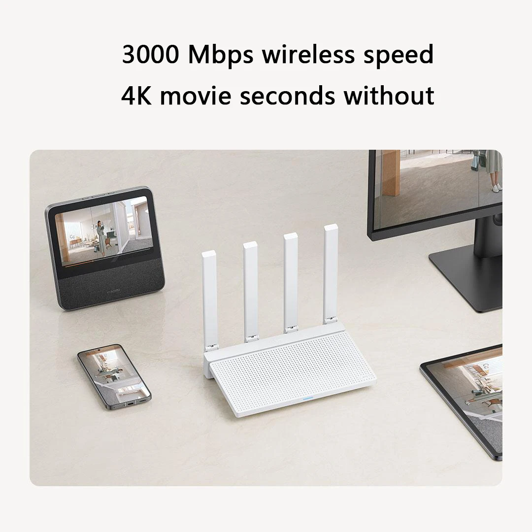 Xiaomi AX3000T Mesh Router 3000Mbs 256MB WiFi6 Dual WAN 2.4/5GHz Signal Network Qualcomm CPU Repeater Amplifier with Mi Home