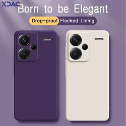 Square Liquid Silicone Mobile Case for Xiaomi Redmi Note 13 Pro Plus RedmiNote13 Camera Protective Soft Cute Phone Cover Housing