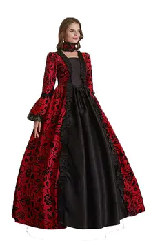 維多利亞洛可可風格女式洋裝靈感女孩裝扮復古洋裝 6 最佳銷售 維多利亞時代的服裝 - №3