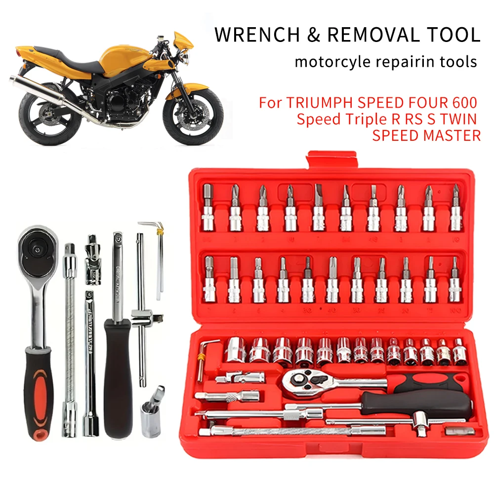 

For TRIUMPH SPEED FOUR 600 Speed Triple R RS S TWIN Wrench & Removal Tool Ratchet Wrench Key For motorcycle Repairing Tools