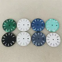 New Style Strip Nail Dial 33.5mm Green Luminous Watch Dial for NH35 NH36/4R/7S Movement DIY