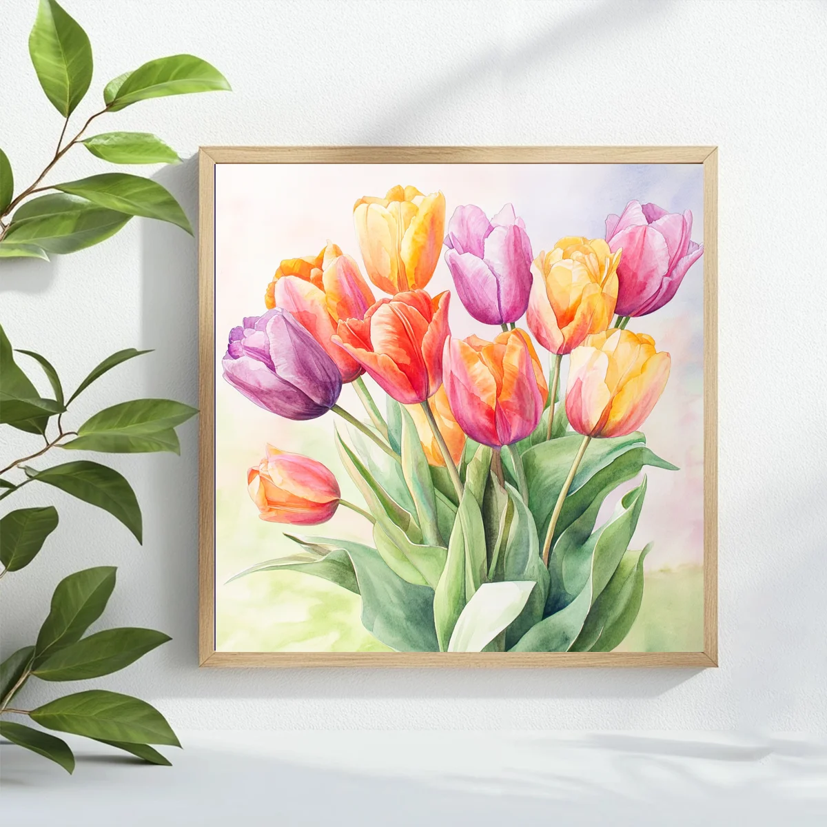 Yujin Bouquet 40X40CM/15.74inch Cross Stitch Kit DIY 11CT/14CT Embroidery Embroidered Kit Hanging Wall Decoration
