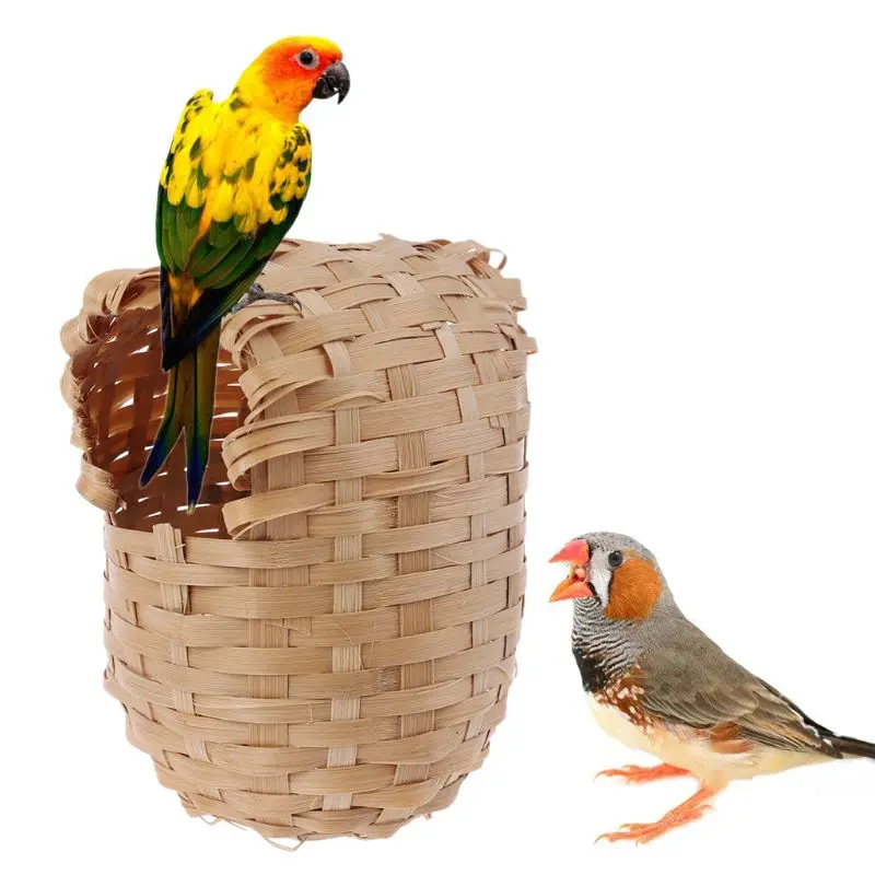 Hanging Bird Natural Bamboo Nest for Outdoors Finch Shelters for Garden