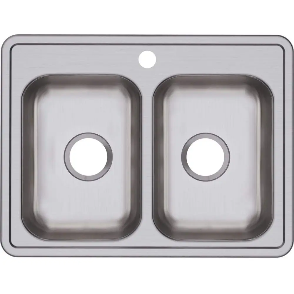 

Dayton D225191 Equal Double Bowl Drop-in StainlSteel Sink 25 x 19 x 6.25"