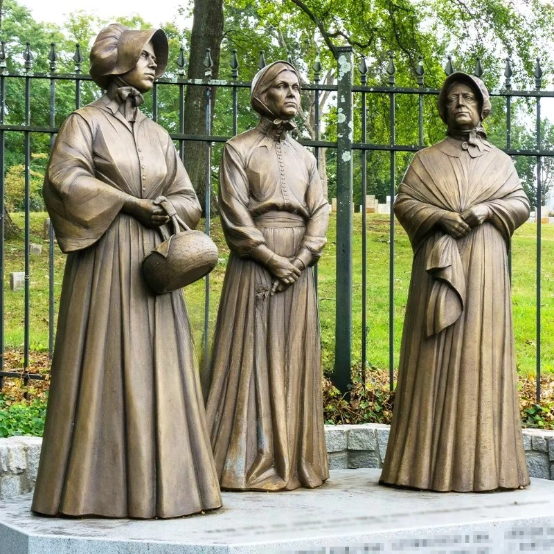 Custom female bronze statue high quality outdoor metal casting