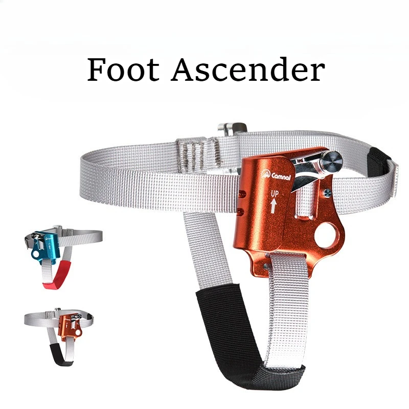 Outdoor left & right foot ascender, foot-mounted climbing ascender, mountaineering and rock climbing ascending gear