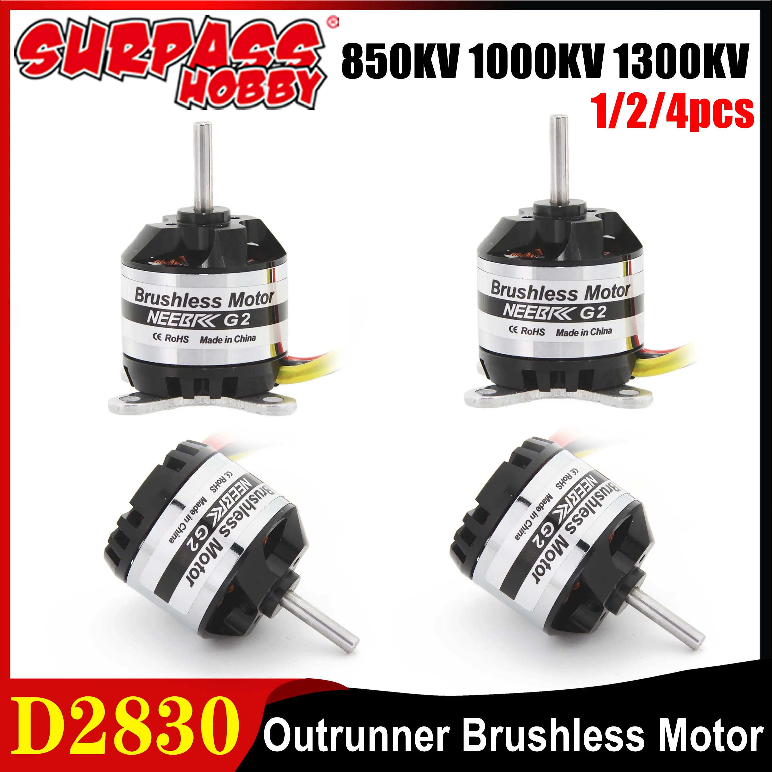 1/2/4PS NEEBRC 2830 Outrunner فرش السيارات 850KV 1000KV 1300KV 2-4S ل RC ثابت الجناح الطائرة بدون طيار كوادكوبتر مولتيكوبتر جزء الطائرة #2