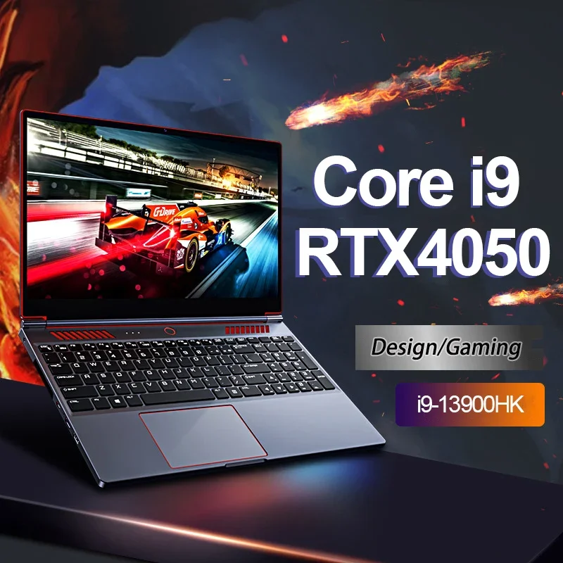 كمبيوتر محمول للألعاب S6 مقاس 16.1 بوصة 4800 مللي أمبير في الساعة Intel Core i9-13900HK RTX4050 4G كمبيوتر محمول 64 جيجابايت 2 * DDR5 2 * M.2 4 تيرا بايت 144 هرتز PCI-E للرياضات الإلكترونية