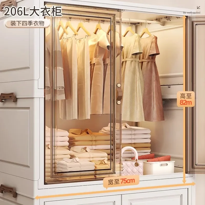 Tür Kleiderschrank Lagerung Schlafzimmer Organizer Partitionen Platzsparende Haushalt Einfache Schrank Kleidung Box Vestidores Trendy Möbel