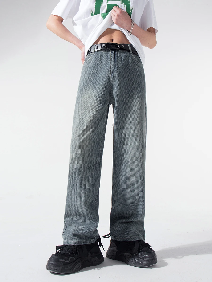 

Мужские джинсы Boyue Faionable Starry Night: винтажные, в американском стиле, повседневные, широкие, прямого кроя, для молодежи