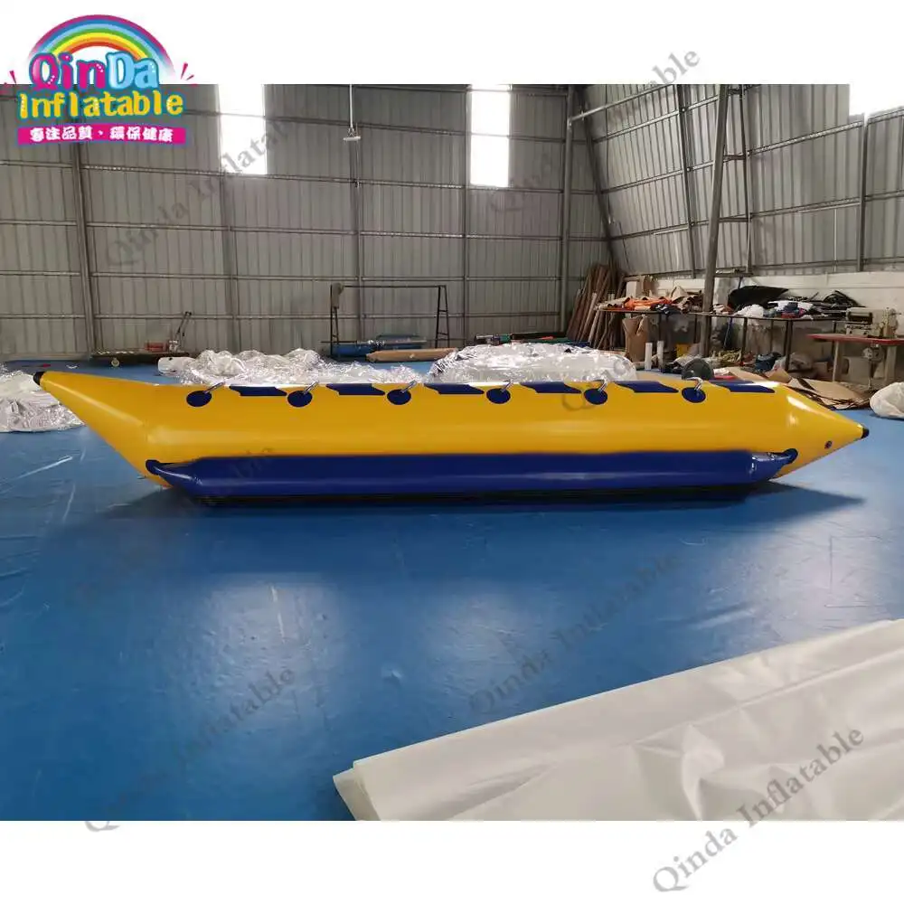 Customized Inflatable Water Banana Boat Towable Inflatable Flying Fish Banana Boat With Air Pump