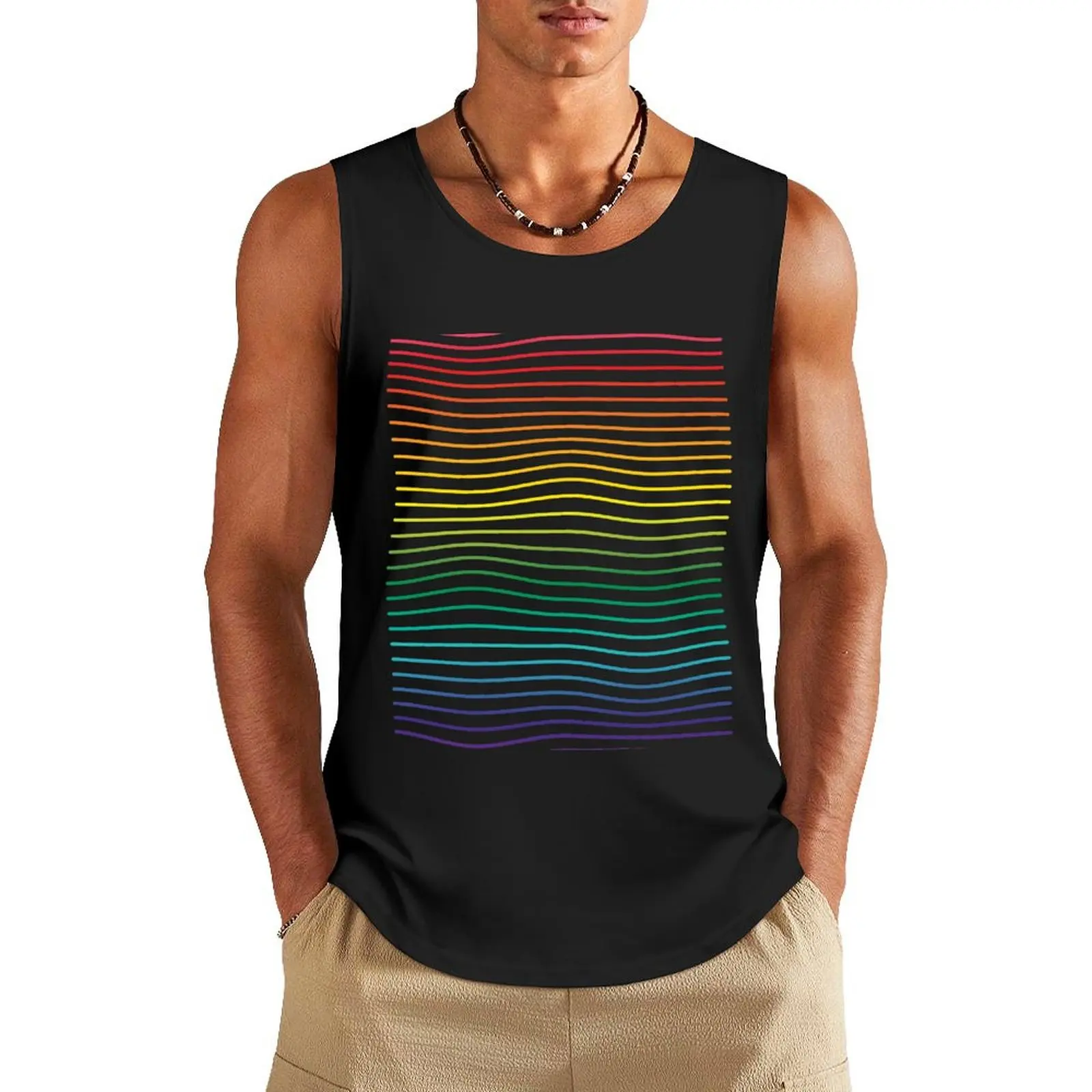 Gilbert Baker Pride Flag (1978) - Gay Rights Tank Top gym accessories man Sleeveless men