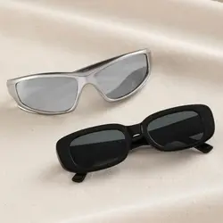 2PCS Retro Style fashion Cat Eye Women's Sunglasses Combination Y2K Cool Trend Street Party Holiday Decoration Glasses Men