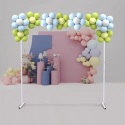 Soporte de arco de boda, marco de fondo de globo de Metal cuadrado dorado, soporte de exhibición de globos de flores, fiesta nupcial, banquete, evento, 2x2m