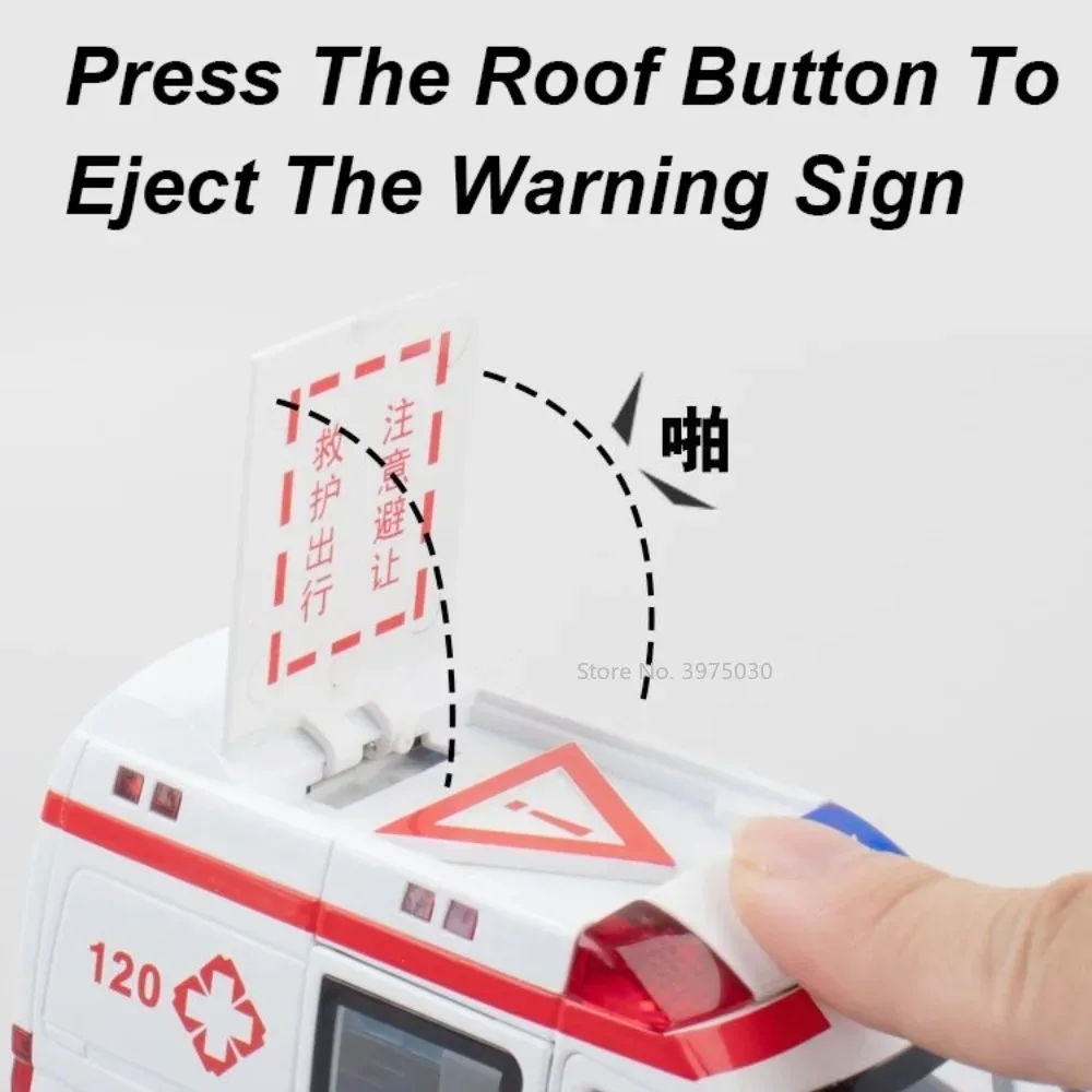 1:32 รถพยาบาล 120 รถยนต์ของเล่น Miniature รุ่น Alloy Die Cast 6 ประตูเปิดล้อดึงกลับยานพาหนะเด็กของขวัญวันเกิด