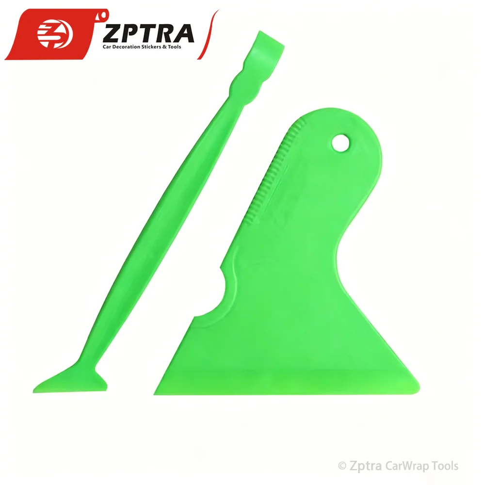 2Pcs/3Set Material Scraper Set for Car Wrapping Tools Window Tint Vinyl Application Flexible Micro Squeegee Triangular Car Film