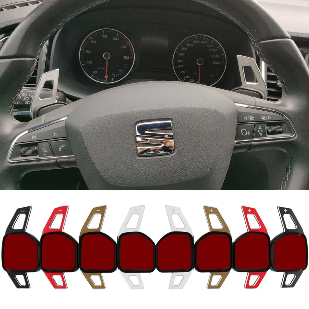 

Car Steering Wheel DSG Shift Paddle Extension Stickers For Seat Alhambra Ateca Leon 5F FR Tarraco Ibiza 6P Cupra ST Accessories