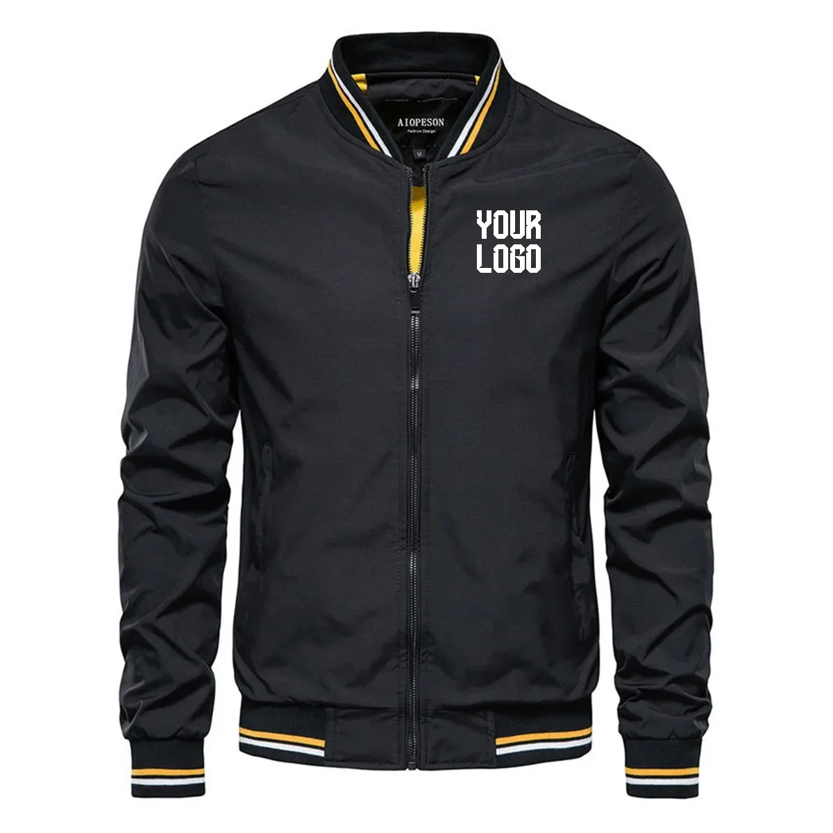 2026 Fashion Slim-fit Men's Jacket, Windproof and Comfortable Autumn Coat, Customizable Patterns or Textures