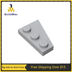 10Pcs MOC Parts 43723 Wedge Plate 3 x 2 Left Compatible Bricks DIY Assmble Building Blocks Particle Kid Puzzle Brain Toy Gift