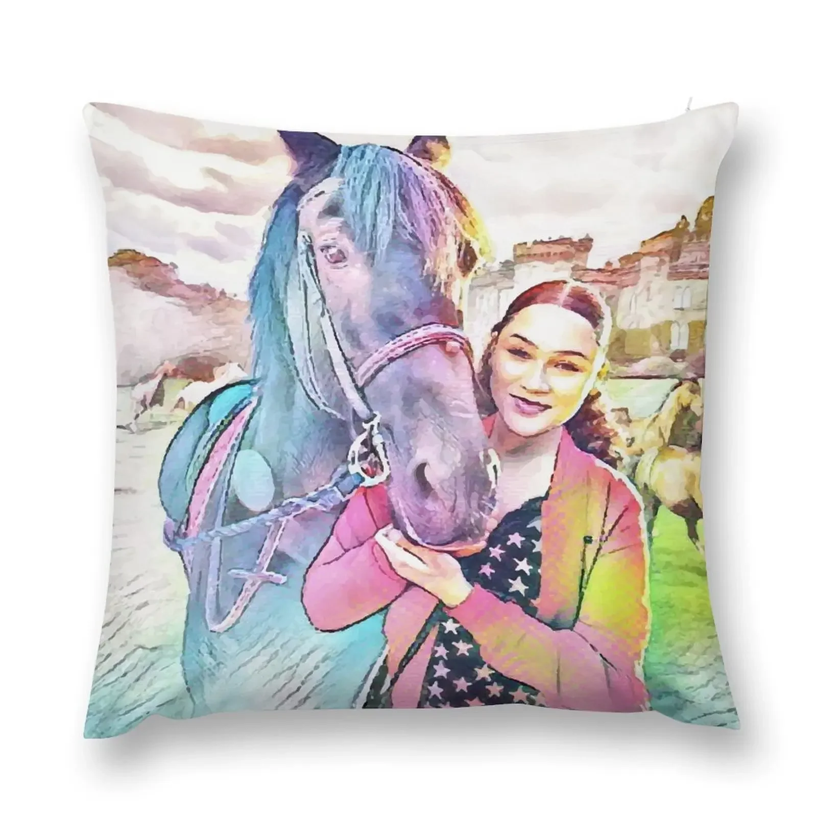 Zoe and Raven Free Rein Throw Pillow Decorative pillowcase Cusions Cover Sofa Cushion Cover Sofa Cushion pillow