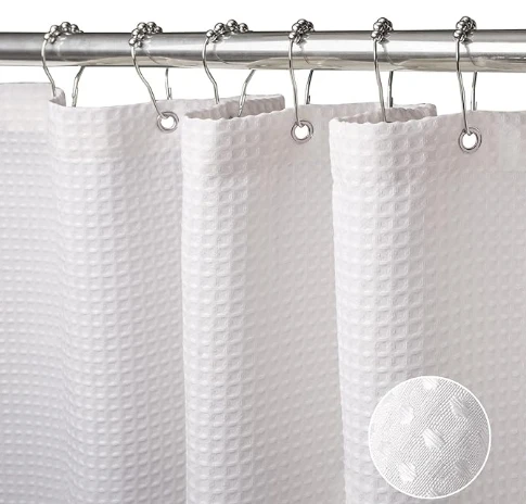 Curtain Heavy 72x72inch Fabricwater Spa Duty Shower Hotel Luxury Bathroom Shower Curtain Shower Rod Cover Clear