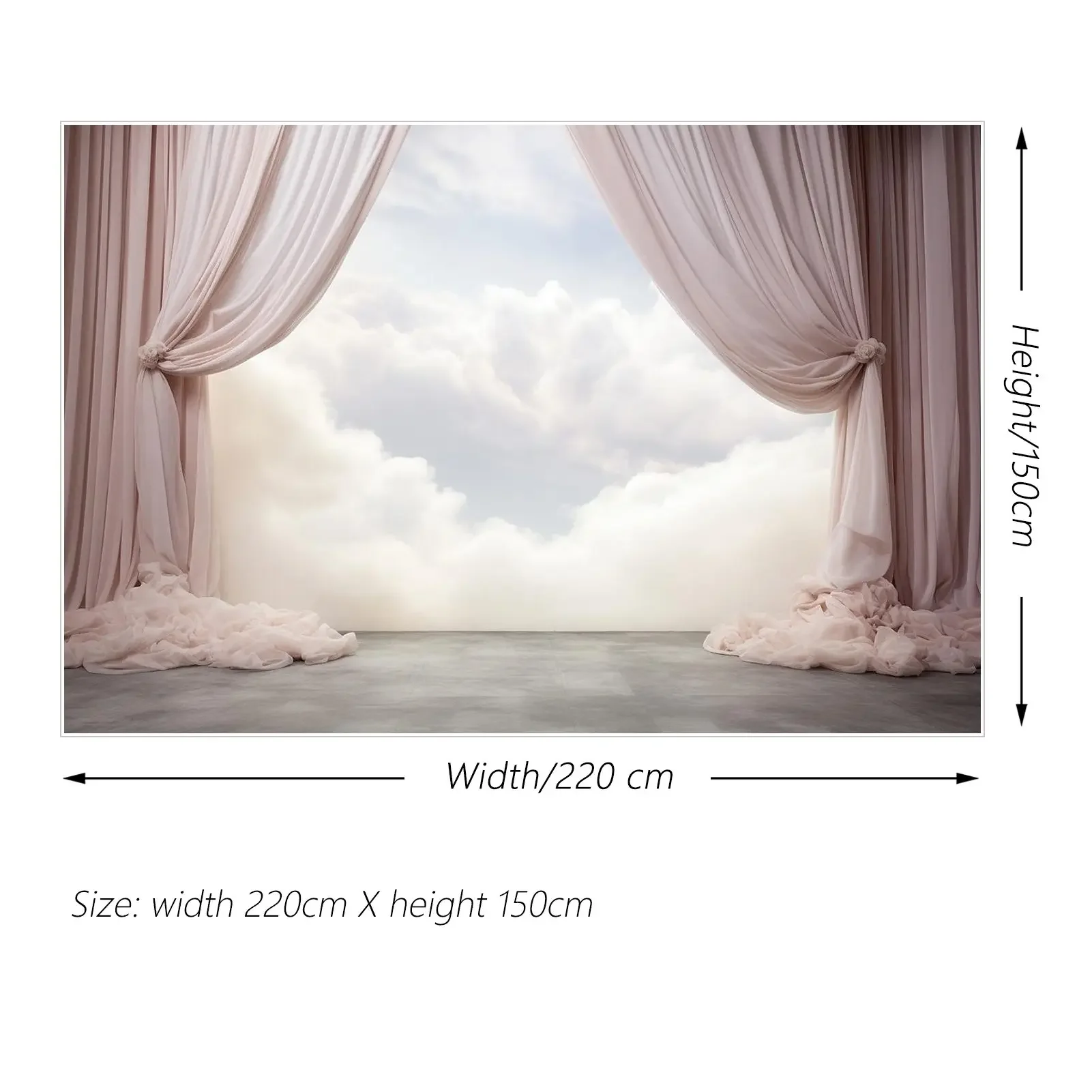 Moon. qg Hintergrund Hochzeit Vorhänge rosa Vorhang Dekorationen Foto Hintergrund Zement Bühne blaue Wolke Himmel Home Studio für Fotoshooting