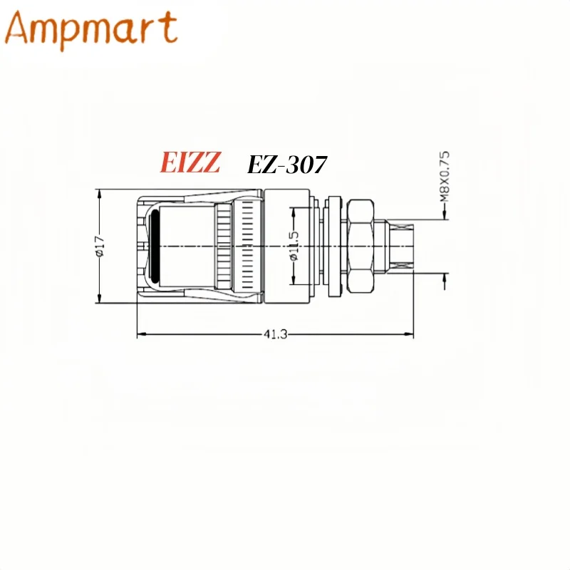 Ampmart 24K vergoldete Anschlussklemmen aus reinem Kupfer EZ-304\305\307 HiFi-Röhrenverstärker-Lautsprecherstecker – Detail 2