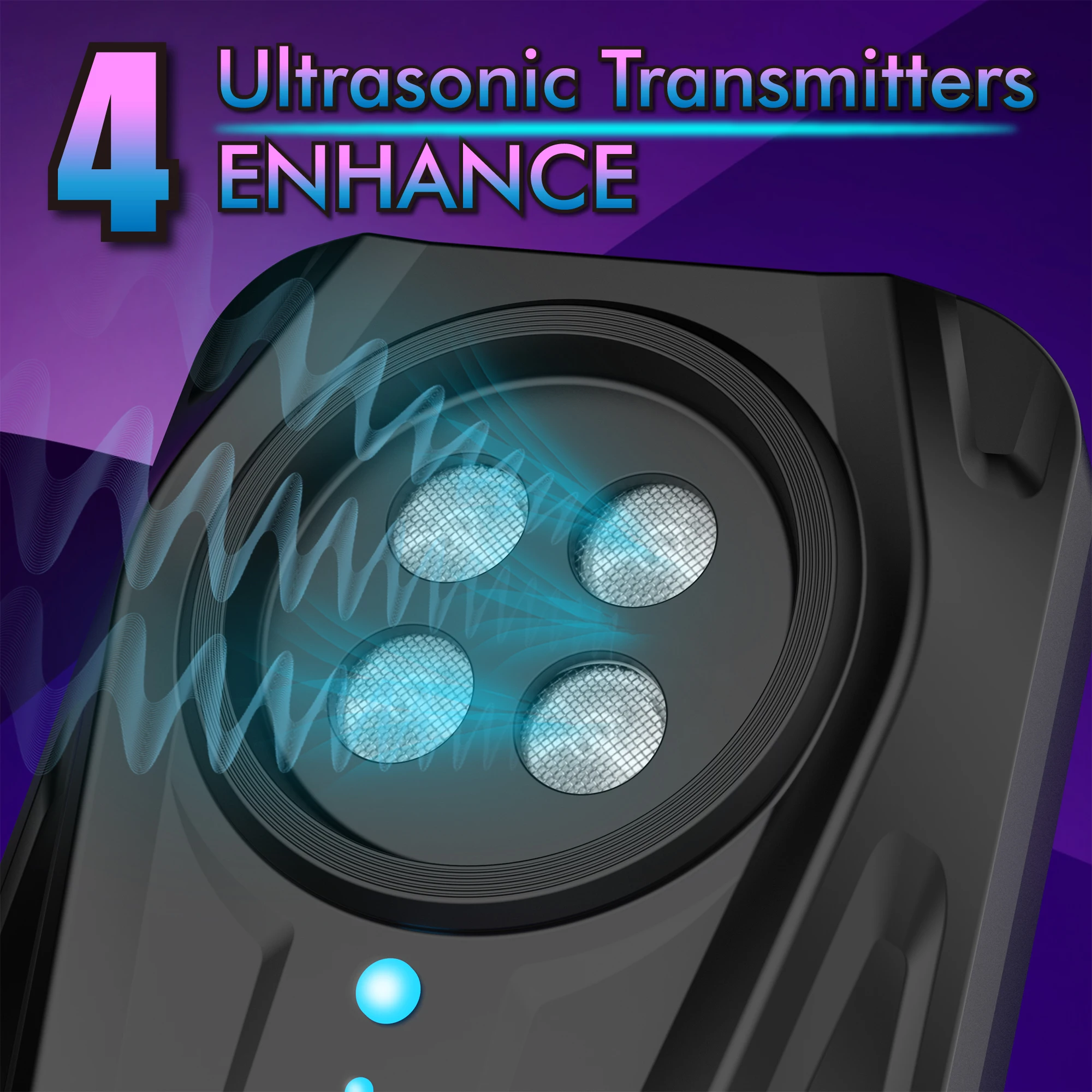 جهاز مكافحة النباح بطول 33 قدمًا، ترقية أجهزة رادع نباح الكلاب الأوتوماتيكية مع 4 مكبرات صوت، جهاز نباح الكلاب بالموجات فوق الصوتية، إندو