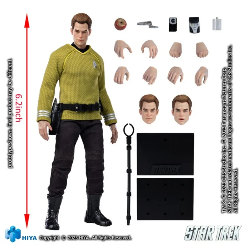 100% Original HIYA EXQUISITE SUPER Star Trek 2009 Kirk 1/12 Animation Action Figure Toy Gift Model Collection Hobby