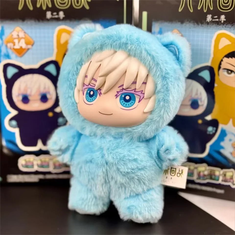 Jujutsu Kaisen 2 고양이 귀 플러시 블라인드 박스 시리즈 애니메이션 장난감 귀여운 Collectible 선물 룸 장식