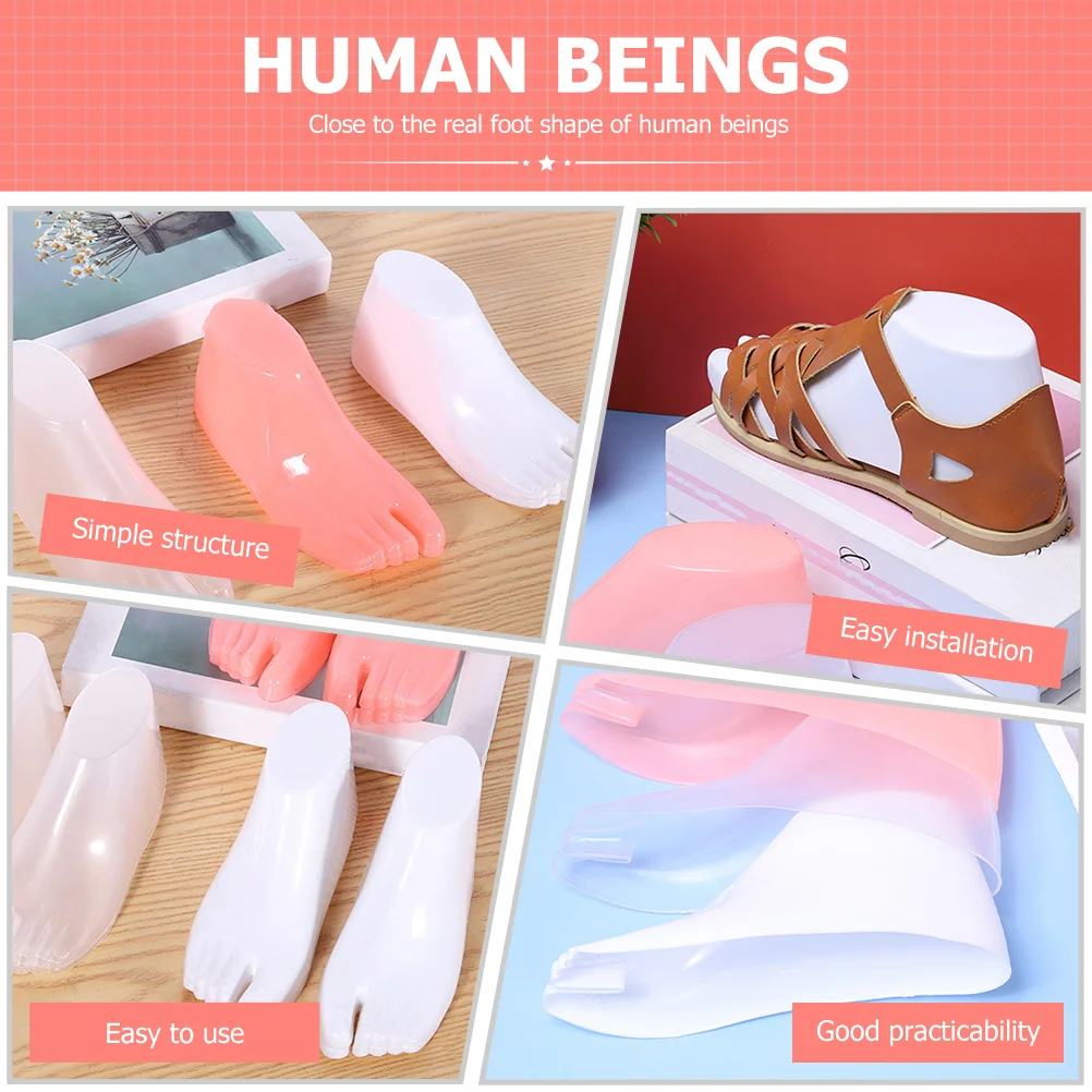 5 Pairs Girl Sandals Shoe Stretcher Socks Fake Feet Model Baby Boy Boys Slippers