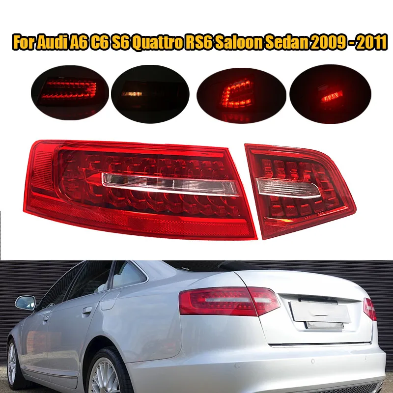 

LED Tail Light Tail Light Assembly Brake Lamp 4F5945095J 4F5945096J For Audi A6 C6 S6 Quattro RS6 Saloon Sedan 2009 2010 2011