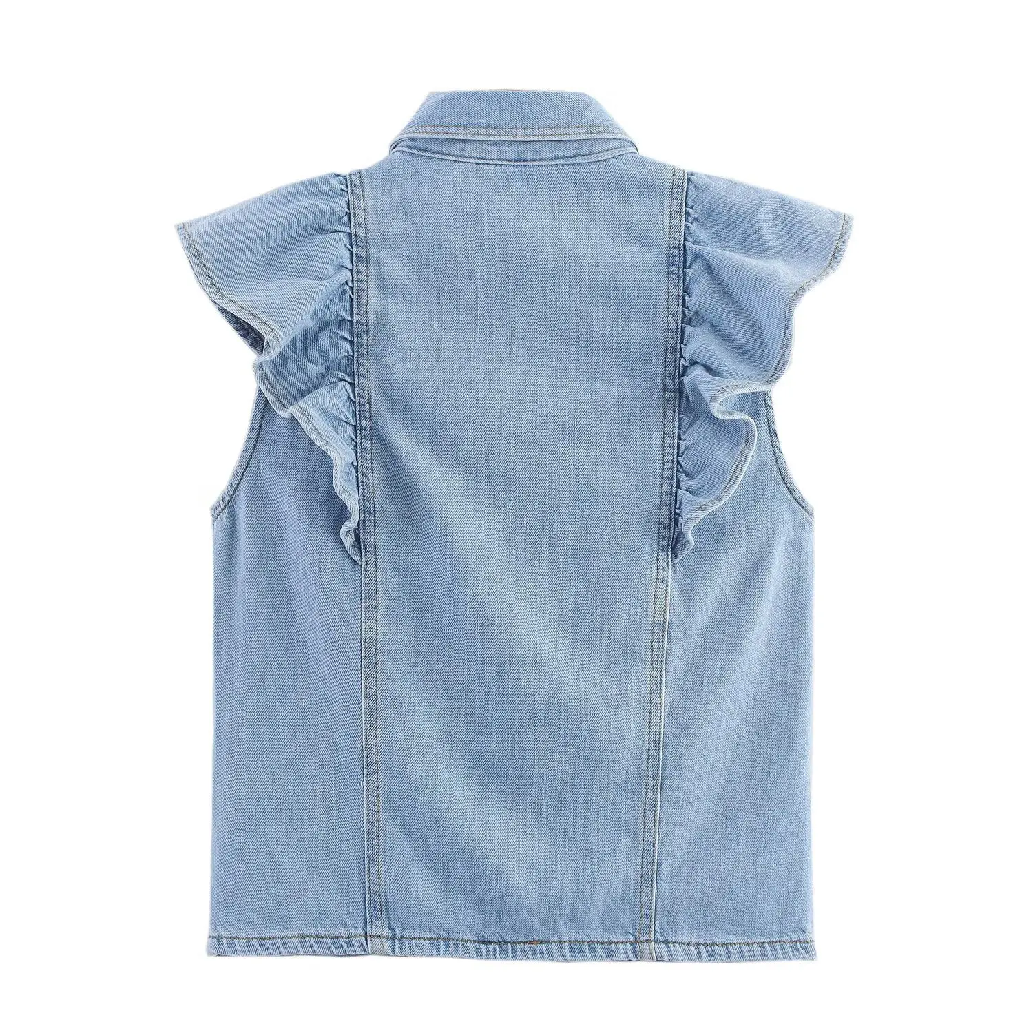 Setelan Jaket Denim Wanita dengan Sabuk dan Celana Jeans Berlapis Gaya Eropa dan Amerika untuk Musim Gugur.