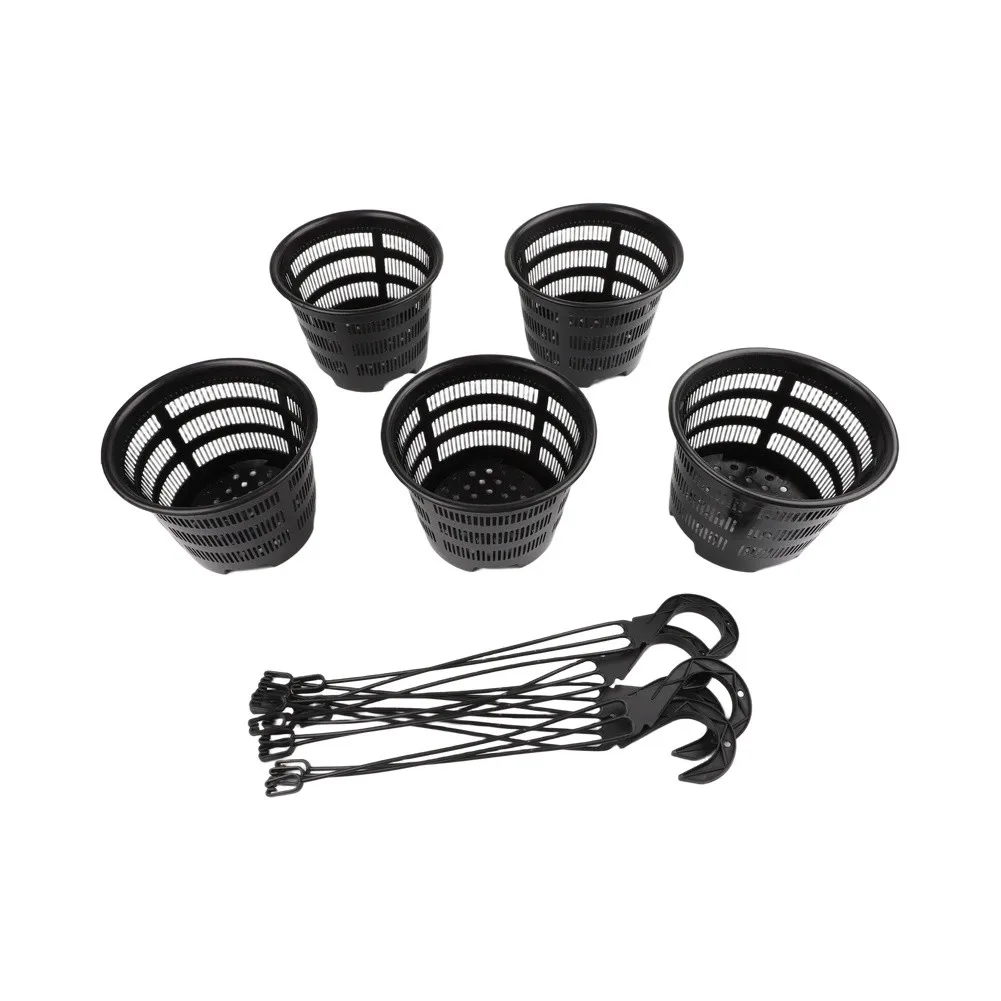 Indoor Plant Decor Plastic Orchid Pots Indoor Outdoor Planters Decorative Pots Black Perfect For Decorative Flowers